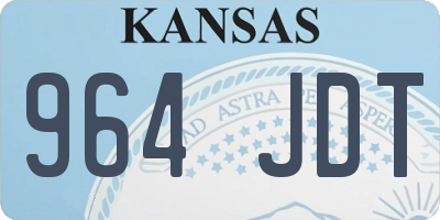 KS license plate 964JDT