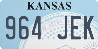 KS license plate 964JEK