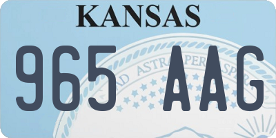 KS license plate 965AAG