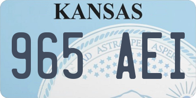 KS license plate 965AEI