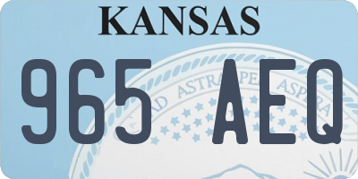 KS license plate 965AEQ