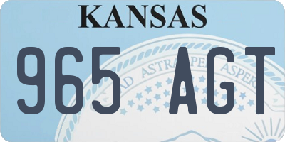 KS license plate 965AGT