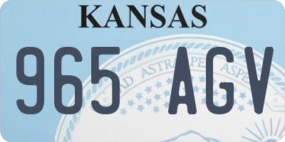 KS license plate 965AGV