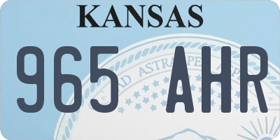 KS license plate 965AHR
