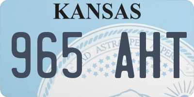 KS license plate 965AHT