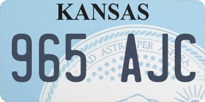 KS license plate 965AJC