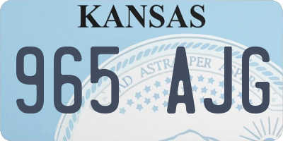 KS license plate 965AJG
