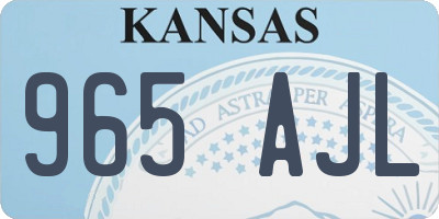 KS license plate 965AJL