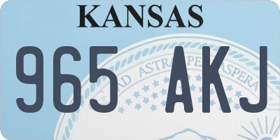 KS license plate 965AKJ