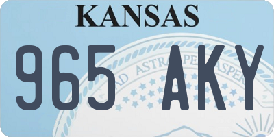 KS license plate 965AKY