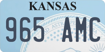 KS license plate 965AMC