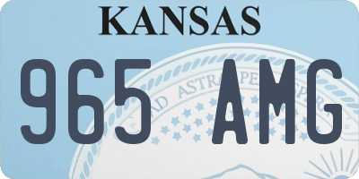 KS license plate 965AMG