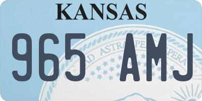 KS license plate 965AMJ