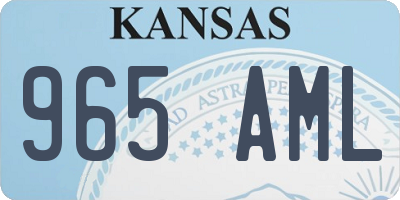 KS license plate 965AML