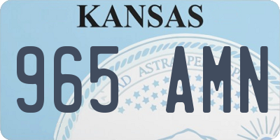 KS license plate 965AMN