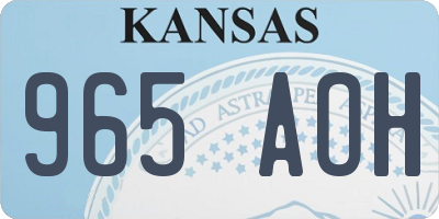 KS license plate 965AOH