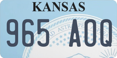 KS license plate 965AOQ