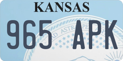 KS license plate 965APK
