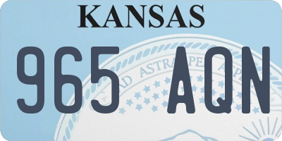 KS license plate 965AQN