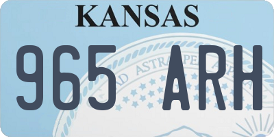 KS license plate 965ARH