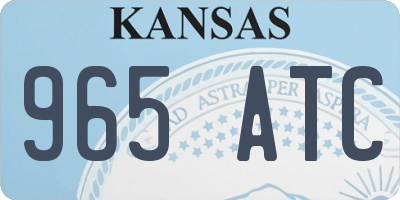 KS license plate 965ATC