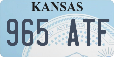 KS license plate 965ATF