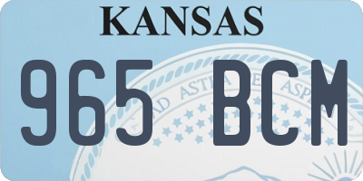 KS license plate 965BCM