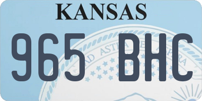KS license plate 965BHC