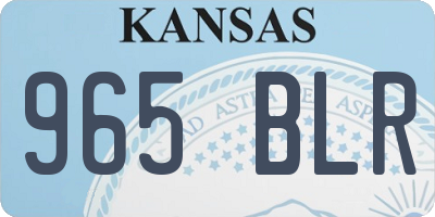 KS license plate 965BLR