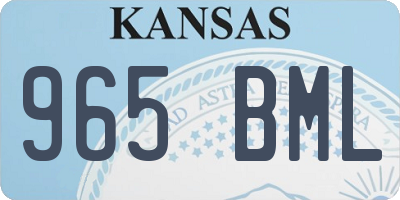 KS license plate 965BML