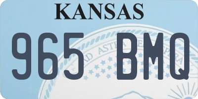 KS license plate 965BMQ