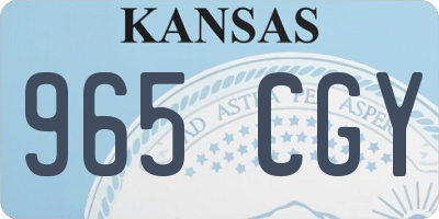 KS license plate 965CGY
