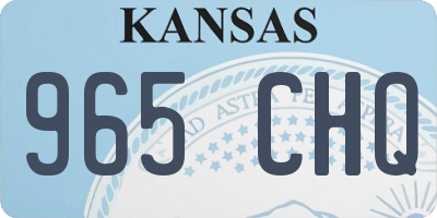 KS license plate 965CHQ