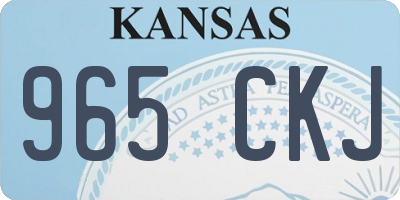 KS license plate 965CKJ