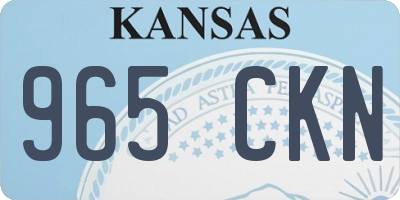 KS license plate 965CKN
