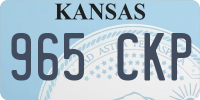 KS license plate 965CKP
