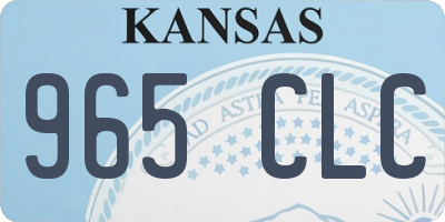 KS license plate 965CLC