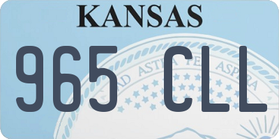 KS license plate 965CLL