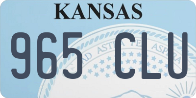 KS license plate 965CLU
