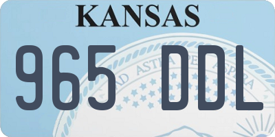 KS license plate 965DDL