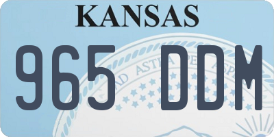 KS license plate 965DDM