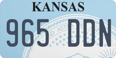 KS license plate 965DDN