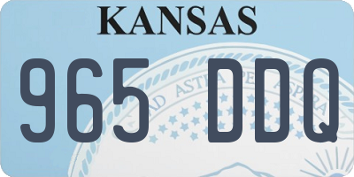 KS license plate 965DDQ