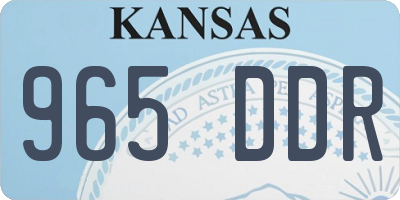 KS license plate 965DDR