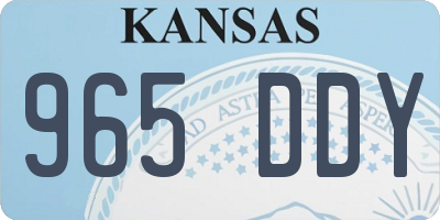 KS license plate 965DDY
