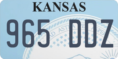 KS license plate 965DDZ
