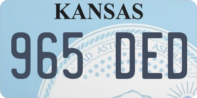 KS license plate 965DED