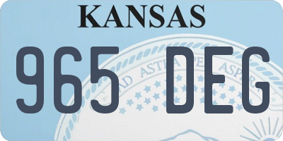 KS license plate 965DEG