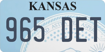 KS license plate 965DET