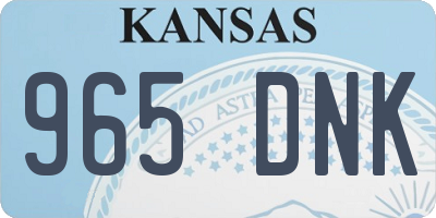 KS license plate 965DNK